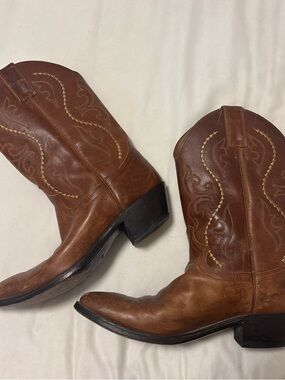 women’s Brown Leather justin Cowboy Boots
